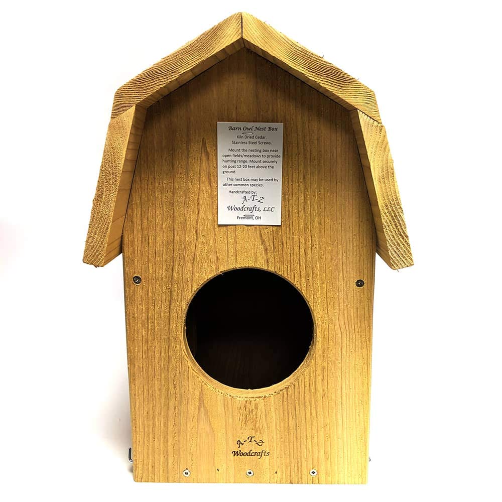 Amazon.com: A-T-Z Woodcrafts Handcrafted Cedar Barn Owl Nest